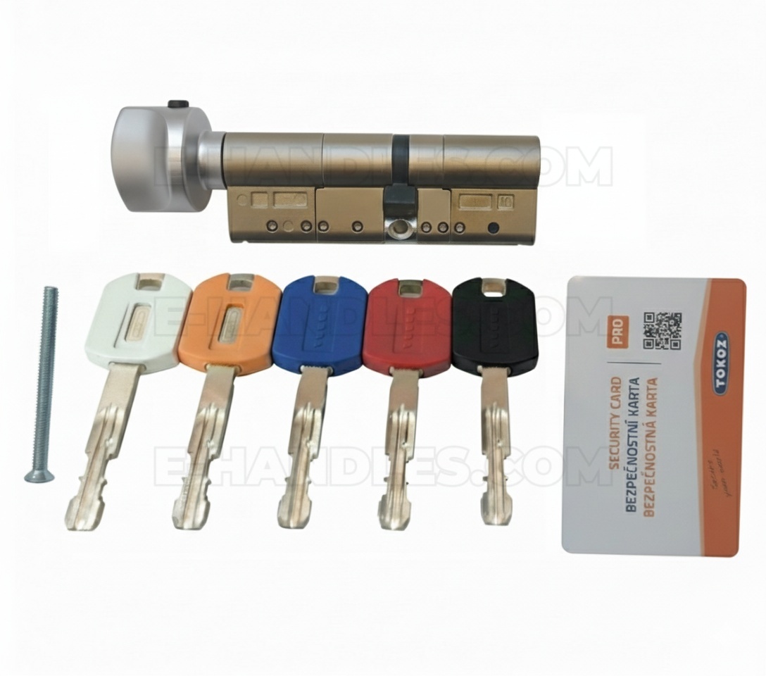 Wkładka TOKOZ PRO400 38×35G klucz-gałka · chrom matowy